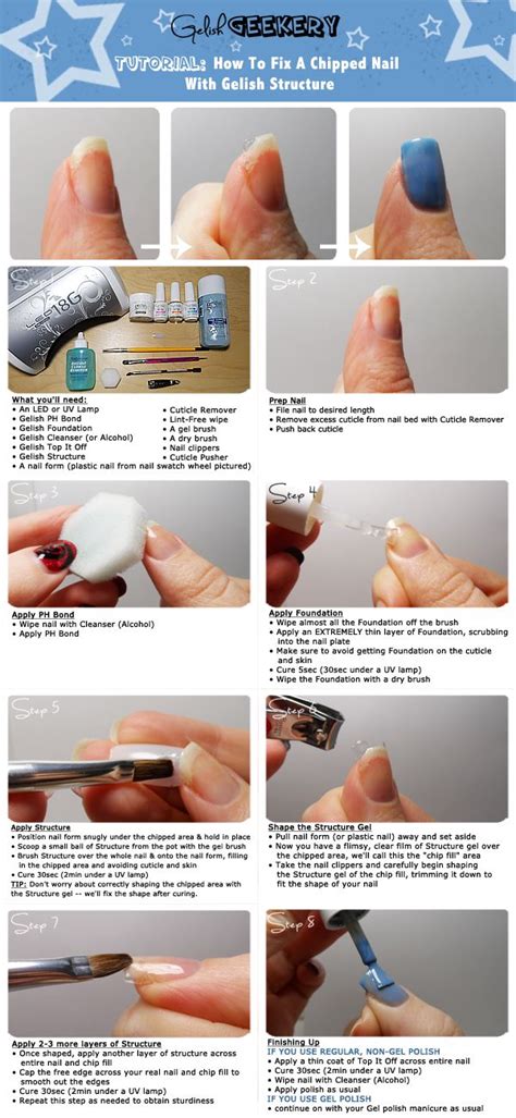 How To Fix A Chipped Nail With Gelish Structure Tutorial By Gelish