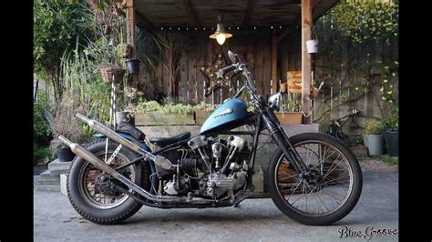 41 Knucklehead Chopper Flying Blue Build By Blue Groove Youtube