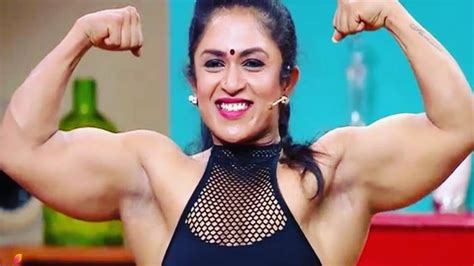 Indian Female Bodybuilder Mamatha Ifbb Pro Fbb Woman With Huge Biceps Youtube