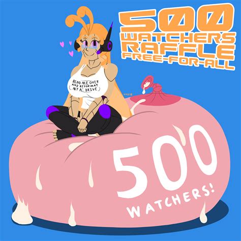 500 Watchers Art Raffle By Uxdragon Hentai Foundry