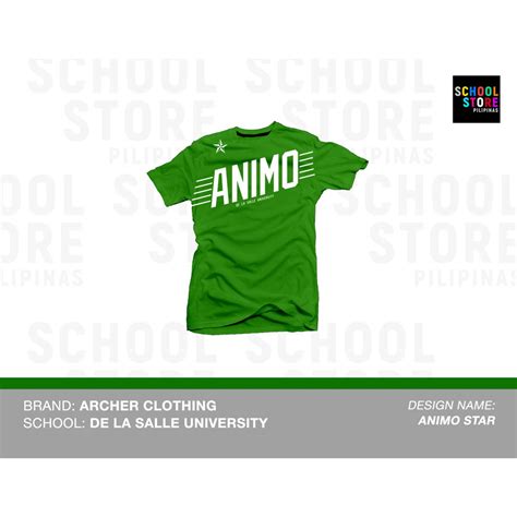Dlsu Green Archers Shirt Animo Star Archer Clothing Shopee
