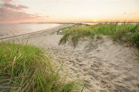 Beach With Sand Dunes At Sunset Photograph By Matt Andrew