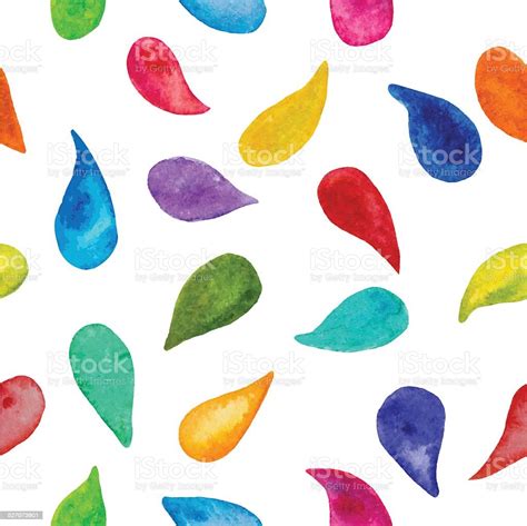Seamless Pattern With Watercolor Drops Stock Illustration Download