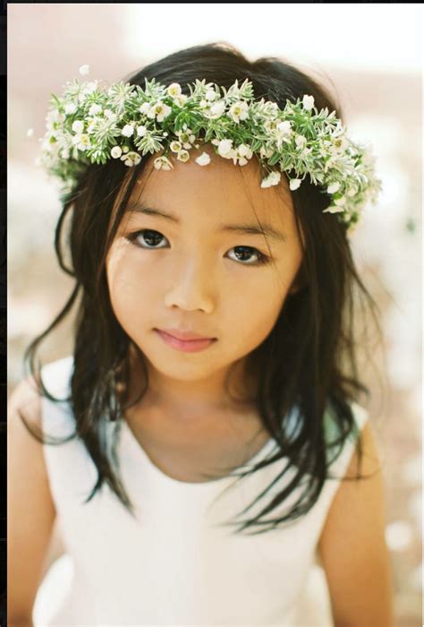 The Most Adorable Flower Girl With A Stunning Ivory Classic Haku