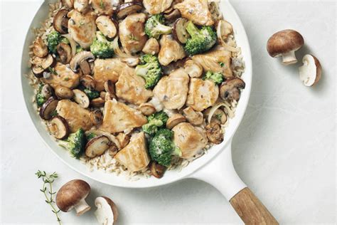 Chicken Mushroom And Broccoli Skillet Recipe Cook With Campbells