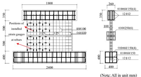Specimen Details Of The Top And Bottom Precast Shear Wall To Be