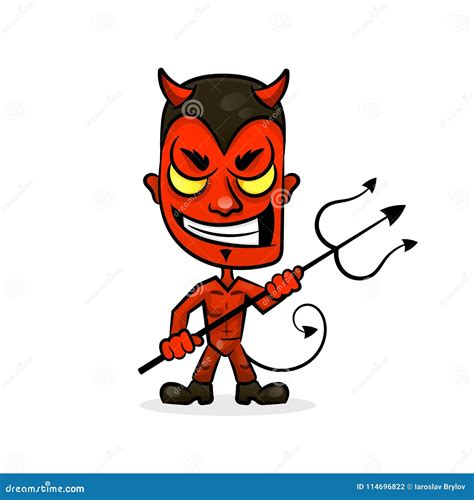 El Personaje De Dibujos Animados Del Diablo Se Divierte La Cara De La