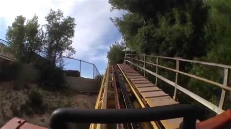 Gold Rusher On Ride Pov Six Flags Magic Mountain May 2014 Youtube