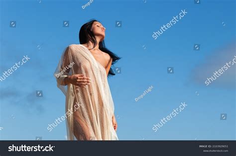 Nude Woman On Beach Cloth Absolutely Stock Photo Shutterstock