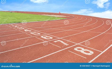 Athletics Track Lane Stock Image Image Of Ground Field 43618427