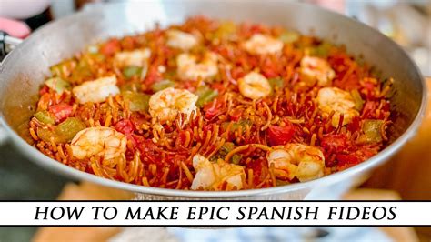 Epic Spanish Fideos With Vegetables And Shrimp Youtube