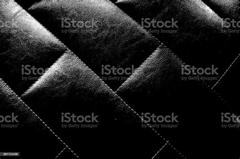 Black Leather Sofa Texture Background Stock Photo Download Image Now