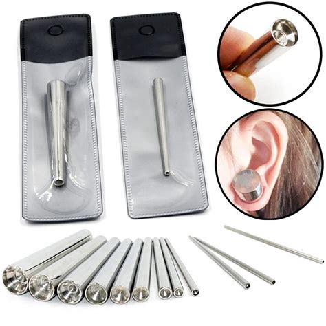 1pc 316l Surgical Steel Concave Taper Insertion Pins Taper Gauge Expander Piercing Tool