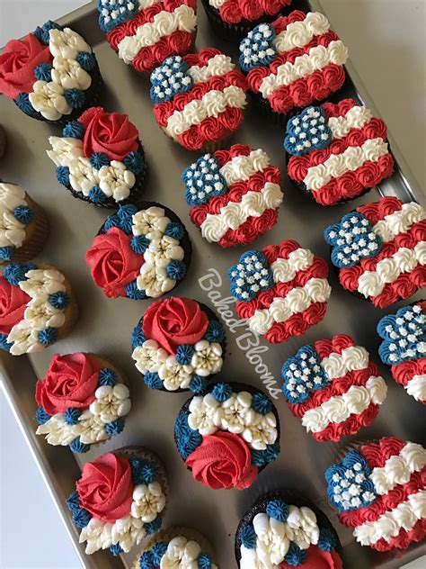 Patriotic Cupcakes 4th July Cupcakes 4th Of July Cake Fourth Of