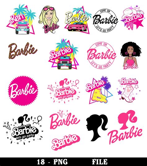 Barbie Svgs And Pngs Bundle Doll Svgs And Pngs Logo Cricut Digital