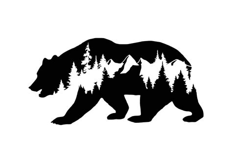 Bear Decal Car Decals Mountain Stickers Bear Sticker Etsy Canada