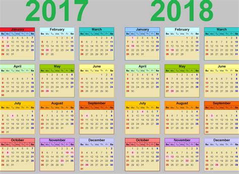 2017 2018 Printable Calendars Activity Shelter
