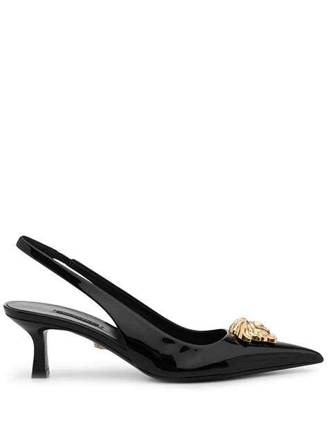 Versace Medusa Plaque Slingback Pumps Smart Closet