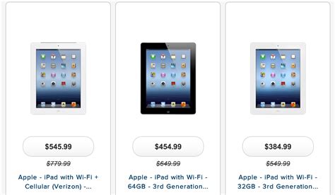 Best Buy Puts Ipad 3 On Clearance For As Low As 314 As Walmart Offers