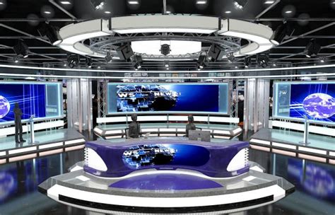 Virtual Tv Studio News Set 1 Props For Poser And Daz Studio