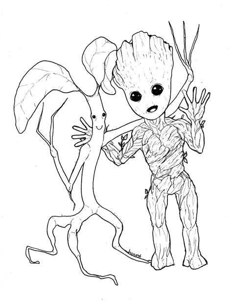 Groot Coloring Pages At Free Printable Colorings