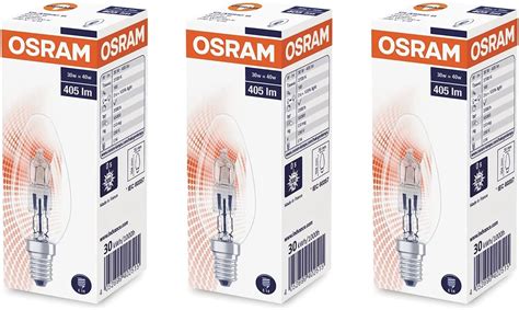 3Pack OSRAM Classic Eco Superstar 30W 40W Dimmable Candle SES E14