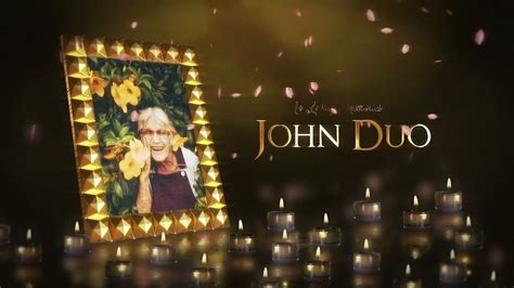 Funeral Memorial AFTER EFFECTS Template Videohive - YouTube