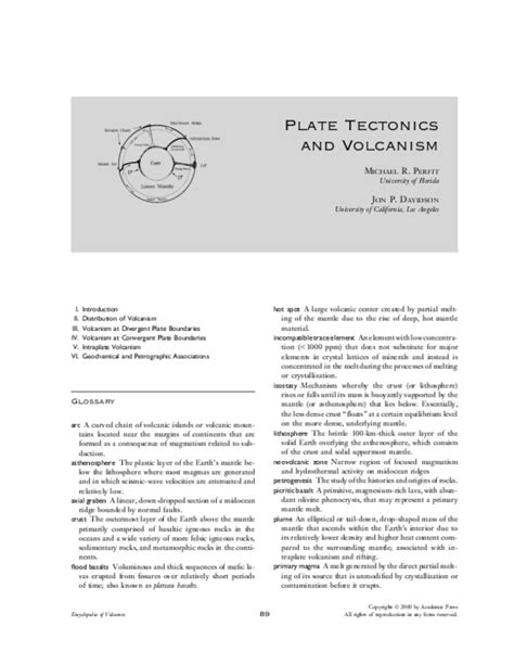 pdf plate tectonics and volcanism michael perfit and michael perfit