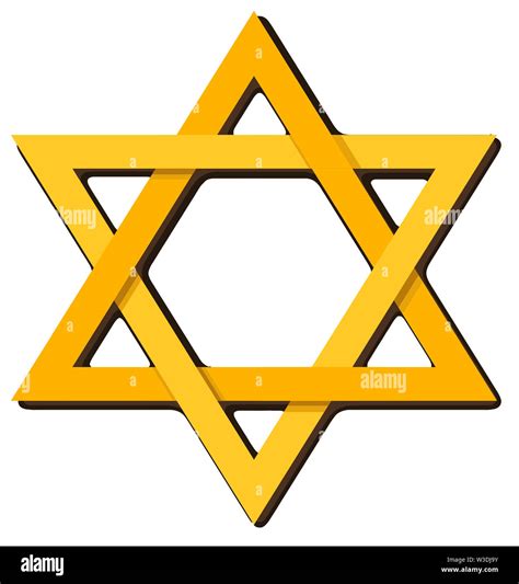 Tradicional Dorada Estrella De David En El Judaísmo La Religión Judía