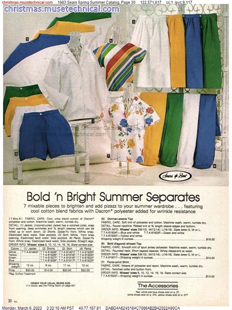 1983 Sears Spring Summer Catalog Page 30 Catalogs And Wishbooks