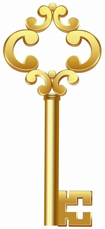 Key Gold Clip Clipart Lock Transparent Keys