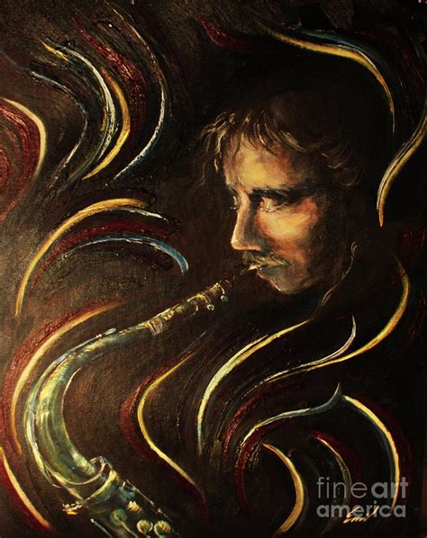 Music Saxophone Painting By Emi Varga Fine Art America