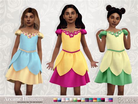 Arcane Illusions Pixie Dress By Sifix At Tsr Sims 4 Updates