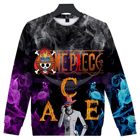 One Piece Monkey D Luffy Fashion 3d Sweatshirts Ace Anime Cotton