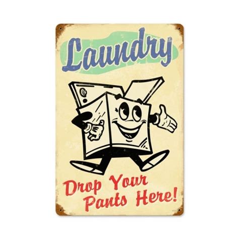 Funny Sign Vintage Laundry Vintage Tin Signs Retro Sign