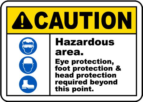 Hazardous Area Ppe Required Sign I4409 By