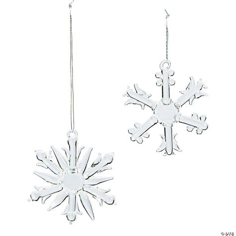 Mini Snowflake Glass Ornaments Oriental Trading