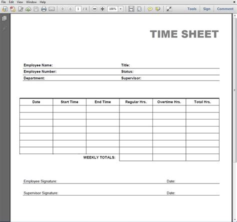 6 Best Images Of Printable Time Card Template For Construction