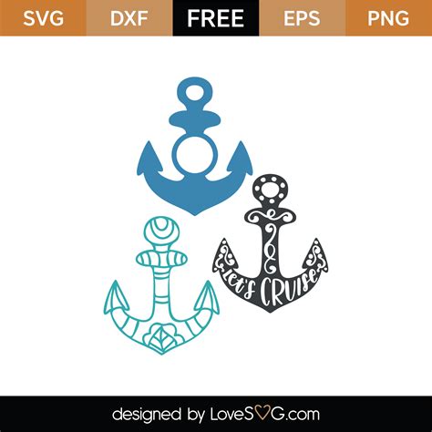 Free Anchors SVG Cut File | Lovesvg.com