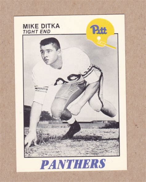 Mike Ditka 1989 Pittsburgh Panthers College Fb Card 14 Ebay