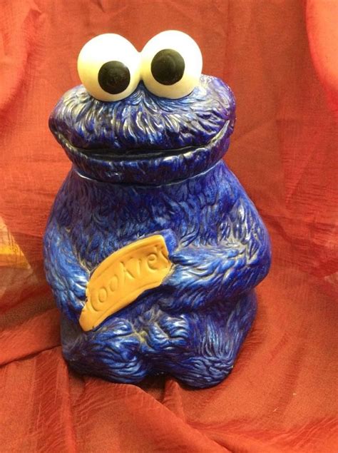 1970 Vintage Cookie Monster Ceramic Cookie Jar Sesame Street Muppets