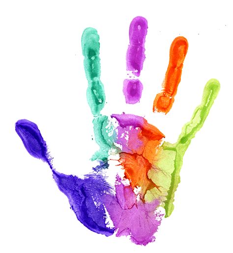 Child Hand Print Png Watercolor Kids Handprint Png Vector