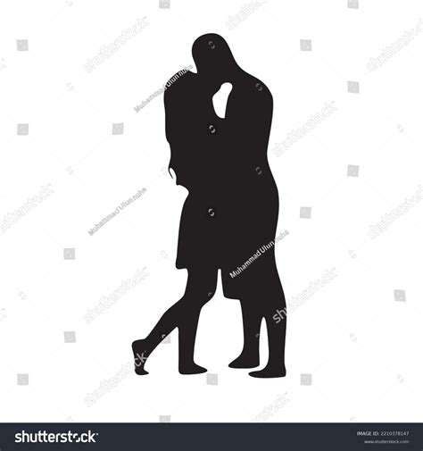 Man Woman Couple Kissing Silhouette Stock Vector Royalty Free 2210378147 Shutterstock