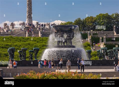 Oslo Norway Vigeland Sculpture Area In Frogner Park Stock Photo Alamy