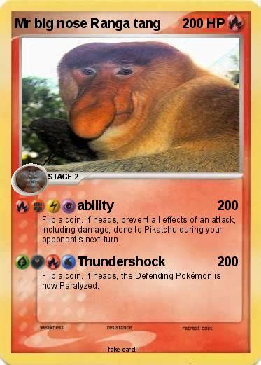Pokémon Mr Big Nose Ranga Tang Ability My Pokemon Card