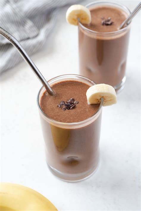 Chocolate Banana Protein Smoothie Flavor The Moments