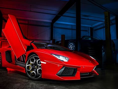Fonds Décran Lamborghini Aventador Lp700 4 Supercar Rouge Vue De Face