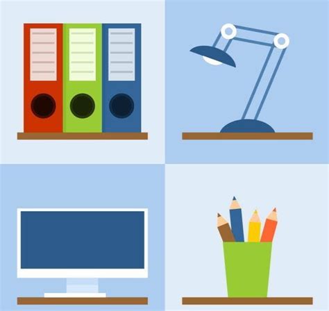 Office Supplies Icons Eps Ai Vector Uidownload