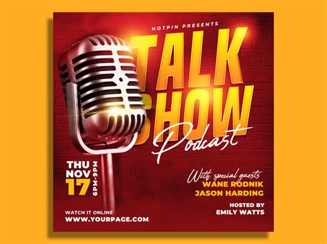 Podcast Talk Show Flyer Template By Hotpin On Dribbble