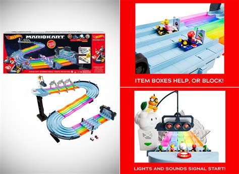 Hot Wheels Rainbow Road Mario Kart Raceway Foot Track Set